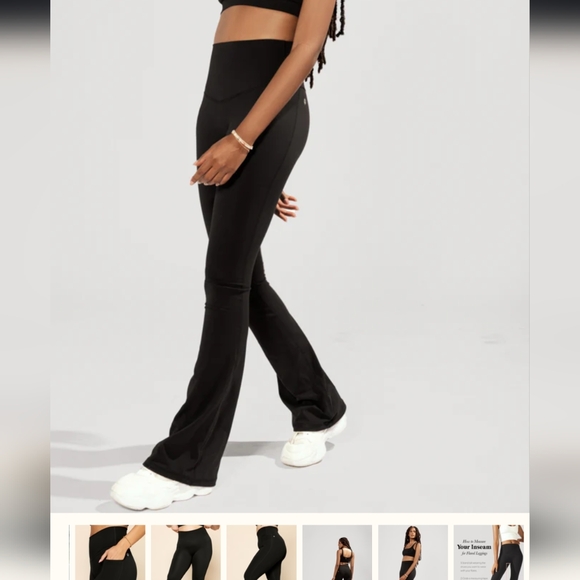 POPFLEX Supersculpt™ Flared Leggings with Pockets (Black) - Picture 10 of 10